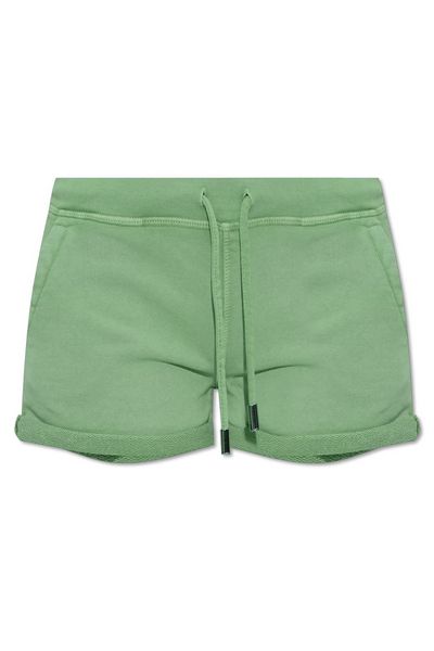 Dsquared2 Logo-Printed Rolled Trim Track Shorts
