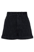 Balmain Quilted Denim Shorts