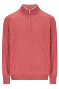 Brunello Cucinelli Half-Zip High-Neck Knitted Sweater