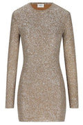 Saint Laurent Sequin Knitted Mini Dress