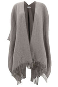 Brunello Cucinelli Reversible Fringed-Edge Poncho