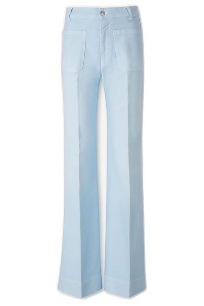 Victoria Beckham Logo Patch Flared Jeans