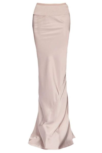 Rick Owens Coda Slim-Fit Satin Maxi Skirt
