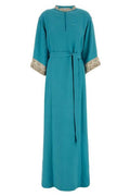 Valentino Embellished Side Slit Belted Dress