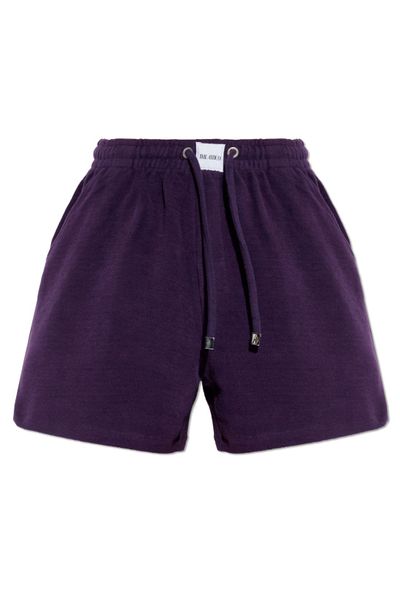 The Attico Logo Patch Drawstring Shorts