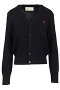 AMI Logo Embroidered V-Neck Cardigan