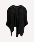 Ermanno Scervino Cable-Knit Tie-Front Cape