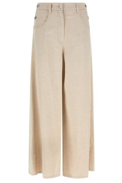 Brunello Cucinelli High-Rise Wide-Leg Jeans