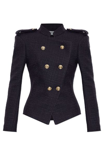 Balmain Tweed Structured Double-Breasted Blazer