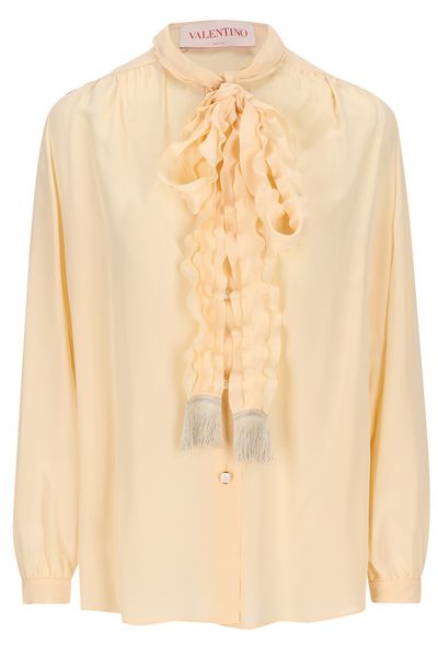 Valentino Ruffled Straight Hem Shirt