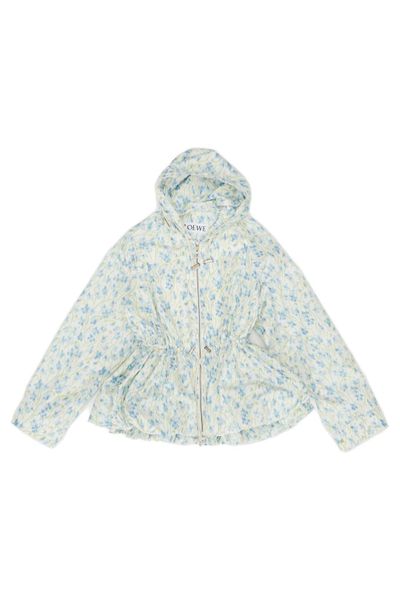 Loewe Allover Floral Printed Hooded Jacket