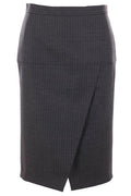 Fendi Pinstriped Slit Detailed Skirt