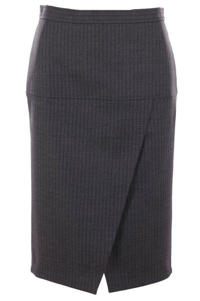 Fendi Pinstriped Slit Detailed Skirt