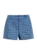 Perfect Moment Houndstooth Denim Shorts