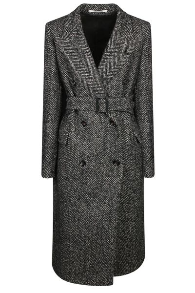 Tagliatore Herringbone Belted Coat