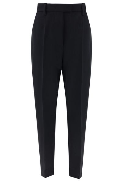 Prada Pleated Tapered-Leg Trousers