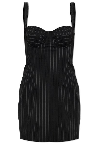 Dolce & Gabbana Pinstriped Mini Slip Dress