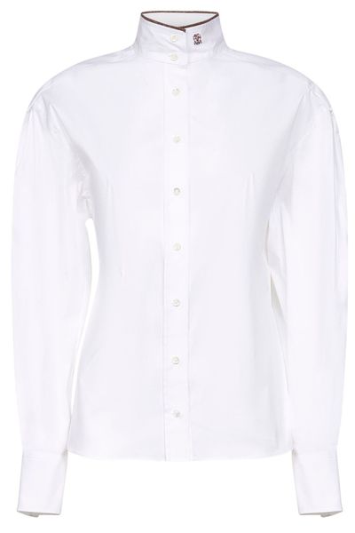 Brunello Cucinelli Logo Detailed Button-Up Shirt