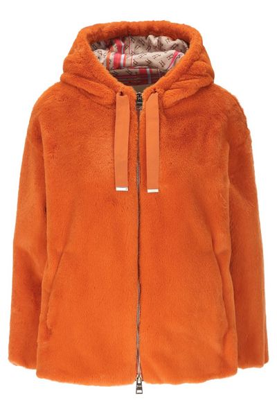 Herno Drawstring Zip-Up Hooded Jacket