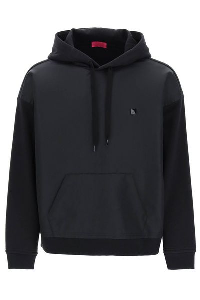 Valentino Stud Detailed Drawstring Hoodie