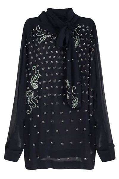 Dries Van Noten High Neck Embellished Blouse