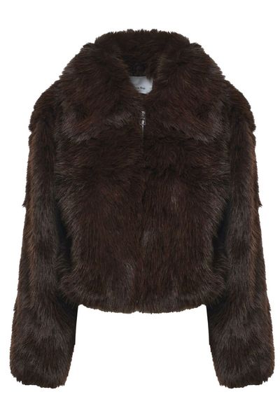 The Frankie Shop Zip-Up Faux Fur Coat