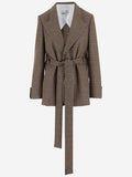 SA SU PHI Belted Checked Blazer