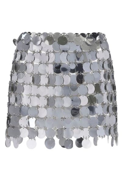 Rabanne Disc Embellished Mini Skirt