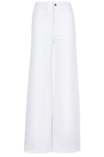 Khaite Logo Patch Wide-Leg Jeans