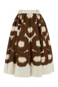 Prada Pattern-Printed Pleated Midi Skirt