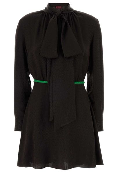 Gucci Horsebit Jacquard Dress