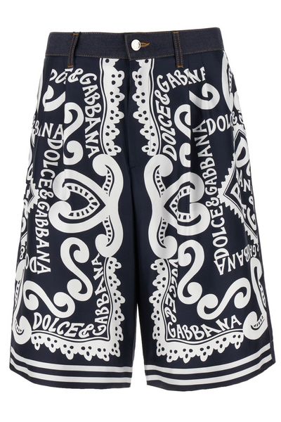 Dolce & Gabbana Marina-Printed Mid-Rise Shorts
