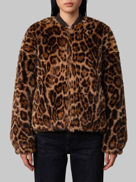 Arma Reversible Animal Pattern Bomber Jacket
