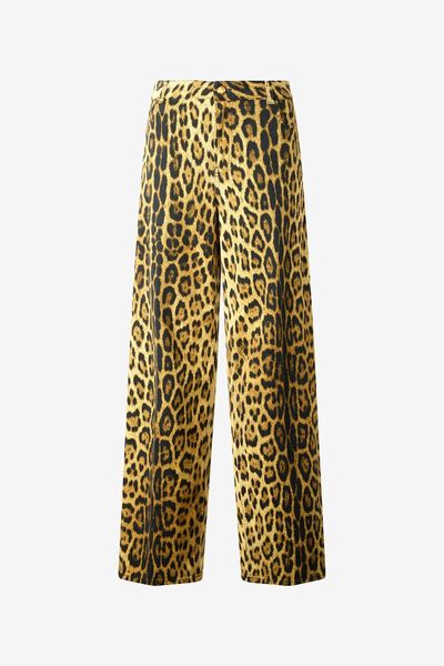 Roberto Cavalli Wide-Leg Printed Jeans