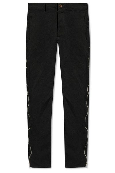 Black Comme des Garçons Side Zip Detailed Trousers