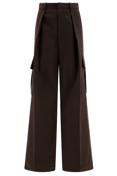 Burberry Wide-Leg Pleated Cargo Trousers