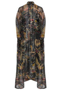 Etro Pleated Printed Maxi Dress