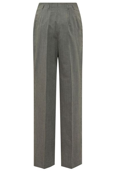 Alberta Ferretti Pleated Wide-Leg Tailored Trousers