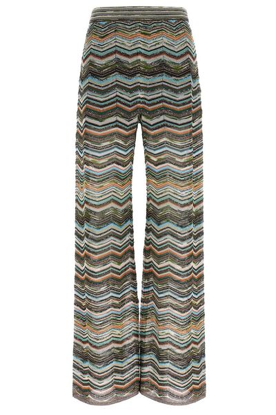 Missoni Metallic Chevron Palazzo Pants