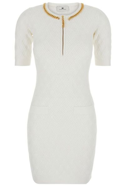 Elisabetta Franchi Embellished Knitted Mini Dress