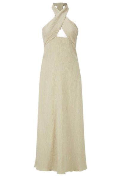 Johanna Ortiz Halterneck Cut-Out Detailed Dress