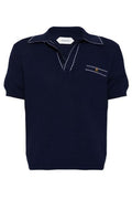 Versace Contrast Stitch Polo Knitted Top