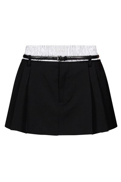 Alexander Wang Mid-Rise Layered Boxer Tailored Skorts