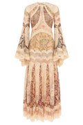 Zimmermann Lace Panel Midi Dress