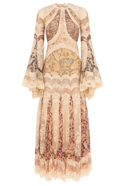 Zimmermann Lace Panel Midi Dress