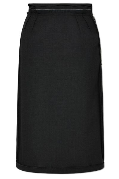Maison Margiela Raw-Edge Midi Skirt