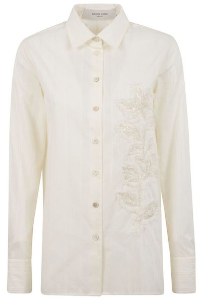 Golden Goose Deluxe Brand Floral Embroidered Shirt