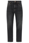 Brunello Cucinelli Straight Leg Mid-Rise Jeans