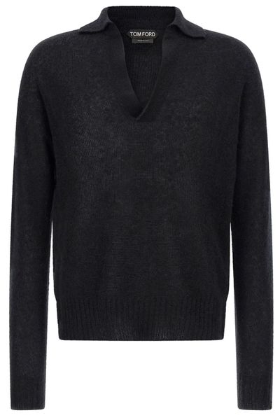 Tom Ford V-Neck Knitted Polo Top