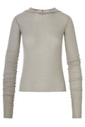 Rick Owens Long Sleeved Ribbed Hoodie